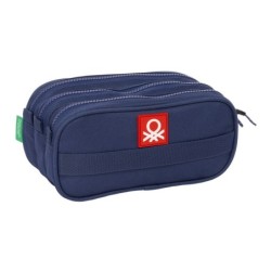 Portatodo Triple Benetton Flag Azul marino 21,5 x 10 x 8 cm
