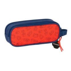Portatodo Doble Super Mario Trick Rojo Azul oscuro 21 x 8 x 6 cm