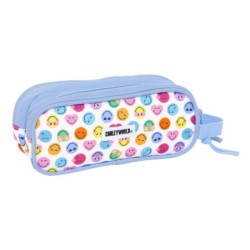 Portatodo Doble Smiley Joyful Multicolor Azul claro 21 x 8 x 6 cm