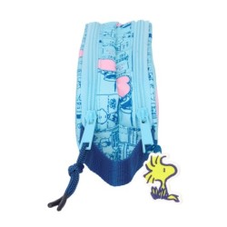 Portatodo Doble Snoopy Love Azul claro 21 x 8 x 6 cm