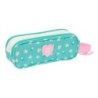 Portatodo Doble Peppa Pig Pretty flowers Amarillo Menta 21 x 8 x 6 cm