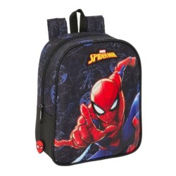 Mochila Escolar Spider-Man Attack Negro 22 x 27 x 10 cm