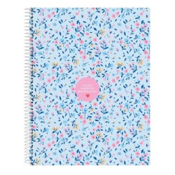 Libreta Vicky Martín Berrocal Paraíso Azul Rosa A4 120 Hojas