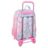 Mochila Escolar con Ruedas Barbie Painterly Rosa Azul cielo 33 x 42 x 14 cm