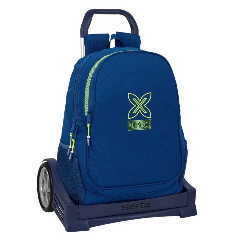 Mochila Escolar con Ruedas Munich North Azul marino 32 x 44 x 16 cm