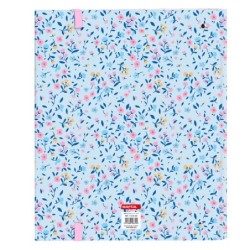 Carpeta de anillas Vicky Martín Berrocal Paraíso Azul Rosa 27 x 32 x 3.5 cm