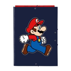 Carpeta de anillas Super Mario Trick Rojo Azul oscuro A4 26 x 33.5 x 2.5 cm
