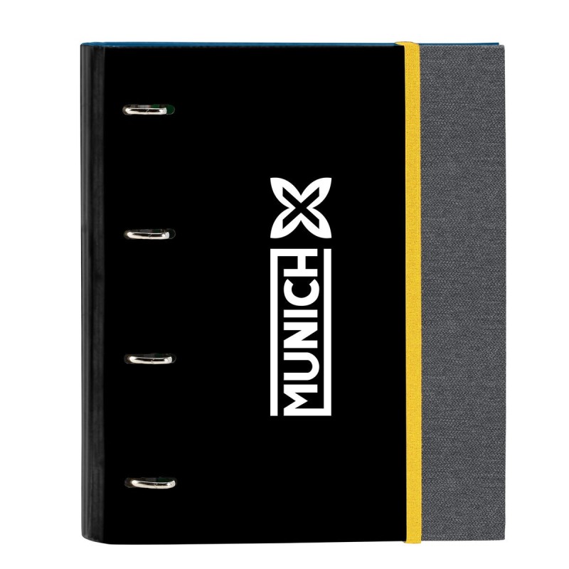 Carpeta de anillas Munich Topo Negro 27 x 32 x 3.5 cm