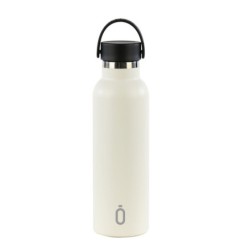 Botella Térmica Safta Nata Blanco Silicona Acero Inoxidable