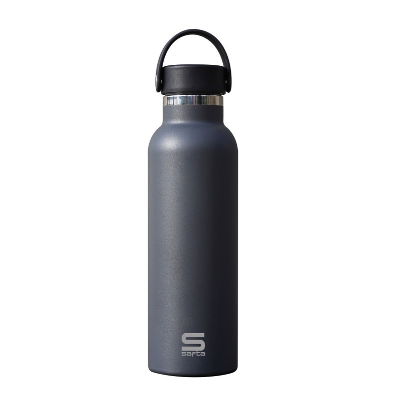 Botella Térmica Safta Antracita Antracita Silicona Acero Inoxidable