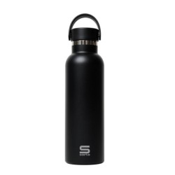 Botella Térmica Safta Negro Negro Silicona Acero Inoxidable
