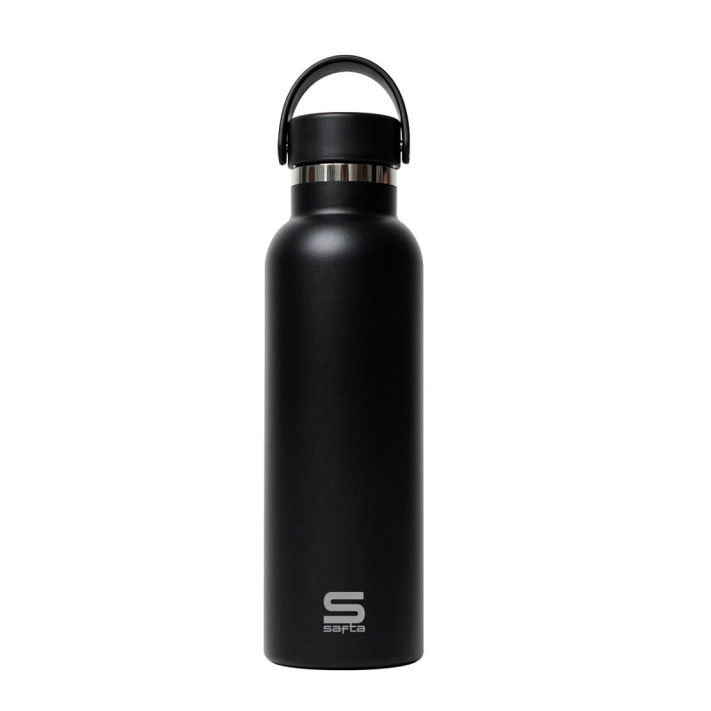 Botella Térmica Safta Negro Negro Silicona Acero Inoxidable