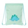 Bolsa Mochila con Cuerdas Safta Dino Verde 26 x 34 x 1 cm