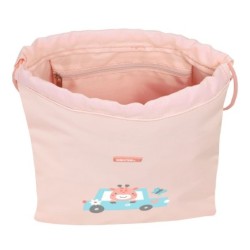 Bolsa Mochila con Cuerdas Safta Jirafa Coral 26 x 34 x 1 cm