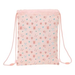 Bolsa Mochila con Cuerdas Safta Jirafa Coral 26 x 34 x 1 cm