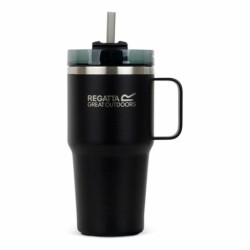Vaso con Pajita Regatta Thermo Insulated Mug Negro 600 ml Acero Inoxidable