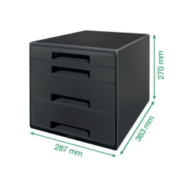 Cajón Archivador Leitz Negro Plástico reciclado Reciclable