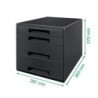 Cajón Archivador Leitz Negro Plástico reciclado Reciclable