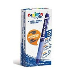 Set de Bolígrafos Carioca Azul 0,7 mm (24 Unidades) (12 Piezas)