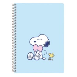 Libreta Snoopy Love Azul A5 80 Hojas