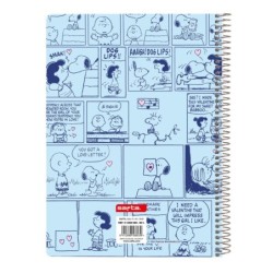 Libreta Snoopy Love Azul A5 80 Hojas