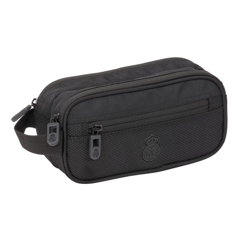 Estuche Escolar Real Madrid C.F. Negro 21 x 8 x 10 cm