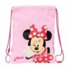 Bolsa Mochila con Cuerdas Minnie Mouse Naive Rosa 26 x 34 x 1 cm