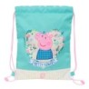 Bolsa Mochila con Cuerdas Peppa Pig Pretty flowers Amarillo Menta 26 x 34 x 1 cm