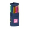 Portatodo Benetton Damero Azul marino 7 x 20 x 7 cm 27 Piezas