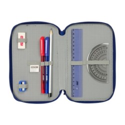 Plumier Triple F.C. Barcelona Azul marino 12,5 x 19,5 x 5,5 cm 37 Piezas