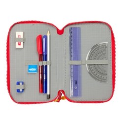 Plumier Triple Mickey Mouse Clubhouse Good day Azul 12,5 x 19,5 x 5,5 cm 37 Piezas