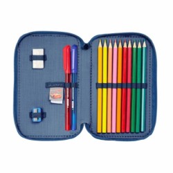 Plumier Doble Cars Racing Azul marino 12.5 x 19.5 x 4 cm Plumier Doble 29 Piezas