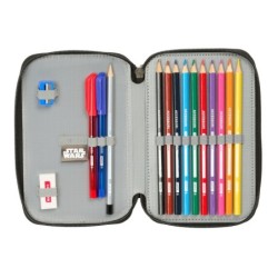 Plumier Doble Star Wars Rebellion Negro 12.5 x 19.5 x 4 cm Plumier Doble 29 Piezas