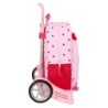 Mochila Escolar con Ruedas Minnie Mouse Naive Rosa 33 x 42 x 14 cm