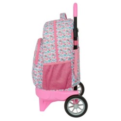 Mochila Escolar con Ruedas Moos Flores Multicolor 33 x 45 x 22 cm