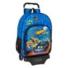 Mochila Escolar con Ruedas Hot Wheels Let's race Azul Negro 33 x 42 x 14 cm