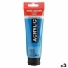 Pintura acrílica Talens Amsterdam Cian 120 ml (3 Unidades)