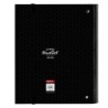 Carpeta de anillas BlackFit8 Old school Negro Gris 27 x 32 x 3.5 cm