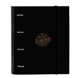 Carpeta de anillas BlackFit8 Old school Negro Gris 27 x 32 x 3.5 cm