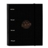 Carpeta de anillas BlackFit8 Old school Negro Gris 27 x 32 x 3.5 cm