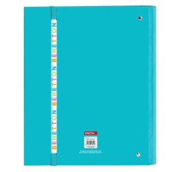 Carpeta de anillas Benetton Summer Azul 27 x 32 x 3.5 cm