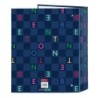 Carpeta de anillas Benetton Damero Azul marino A4 27 x 33 x 6 cm